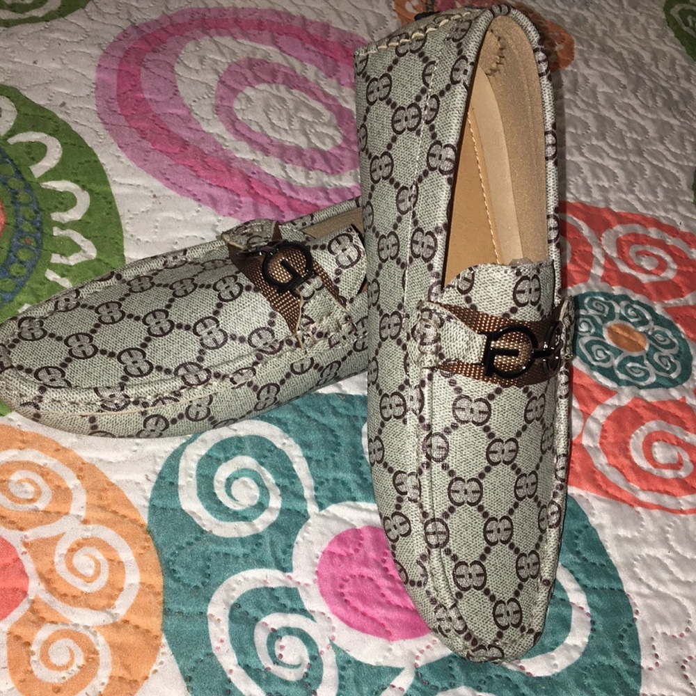 Gucci Beige and Brown Monogram
Loafers